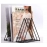 Book Storage Rack Desktop Iron Bookshelf Vinyl Records Holder Black Newspapers Magazines Stand Student Stationeres Organizer