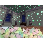 100pcs Fluorescent Glow in the Dark Stars Wall Stickers for Kids Rooms Decoration Livingroom Baby Bedroom Ceiling Home Decor