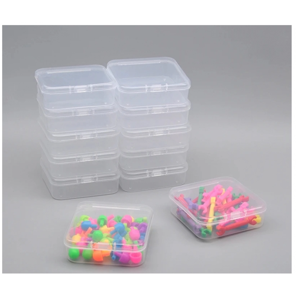 12 small transparent storage boxes for small items, easy to carry small accessories, hardware, small parts, and accessories