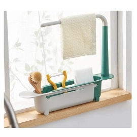 Telescopic Sink Shelf Kitchen Sink Drain Rack Storage Basket Kitchen Gadgets Accessories Tool Sinks Organizer Soap Sponge Holder