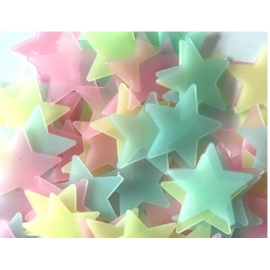 100pcs Fluorescent Glow in the Dark Stars Wall Stickers for Kids Rooms Decoration Livingroom Baby Bedroom Ceiling Home Decor