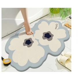 Soft Bath Mats Small Fresh Flowers Floor Mat Rugs Home Entrance Carpet Bedroom Toilet Bathroom Door Absorbent Non-Slip Foot Pad