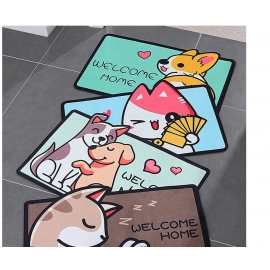 Cartoon Door Mat Welcome Entrance Rugs for Home Small Carpet for Bedroom Bathroom Floor Doormats Non-Slip Pet Pads Room Decor