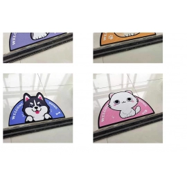 Semicircular Cartoon Door Mat Welcome Entrance Rugs for Home Small Carpet for Bedroom Bathroom Floor Doormats Non-Slip Pet Pads