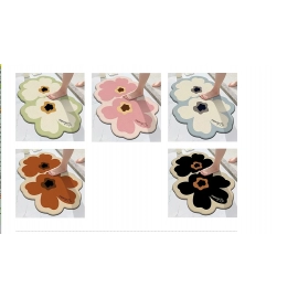 Soft Bath Mats Small Fresh Flowers Floor Mat Rugs Home Entrance Carpet Bedroom Toilet Bathroom Door Absorbent Non-Slip Foot Pad