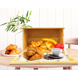 Box Modern Simple European Style Multifunctional Bread Box Kitchen Accessories Storage Natural 